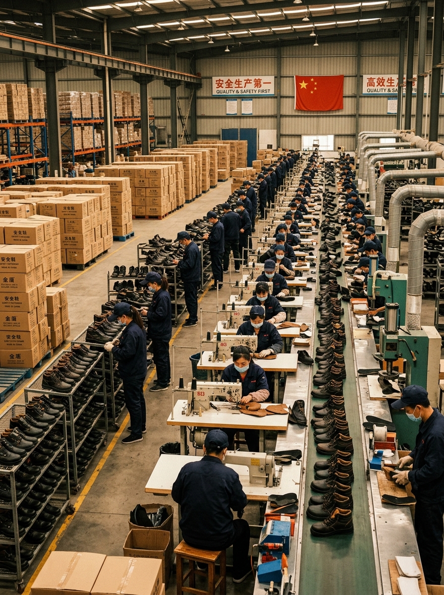 Safety shoe production line