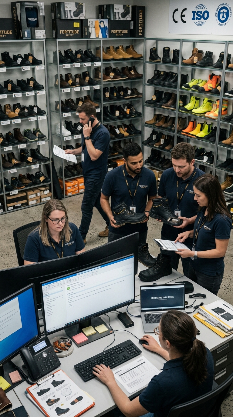 Professional safety shoe manufacturing facility